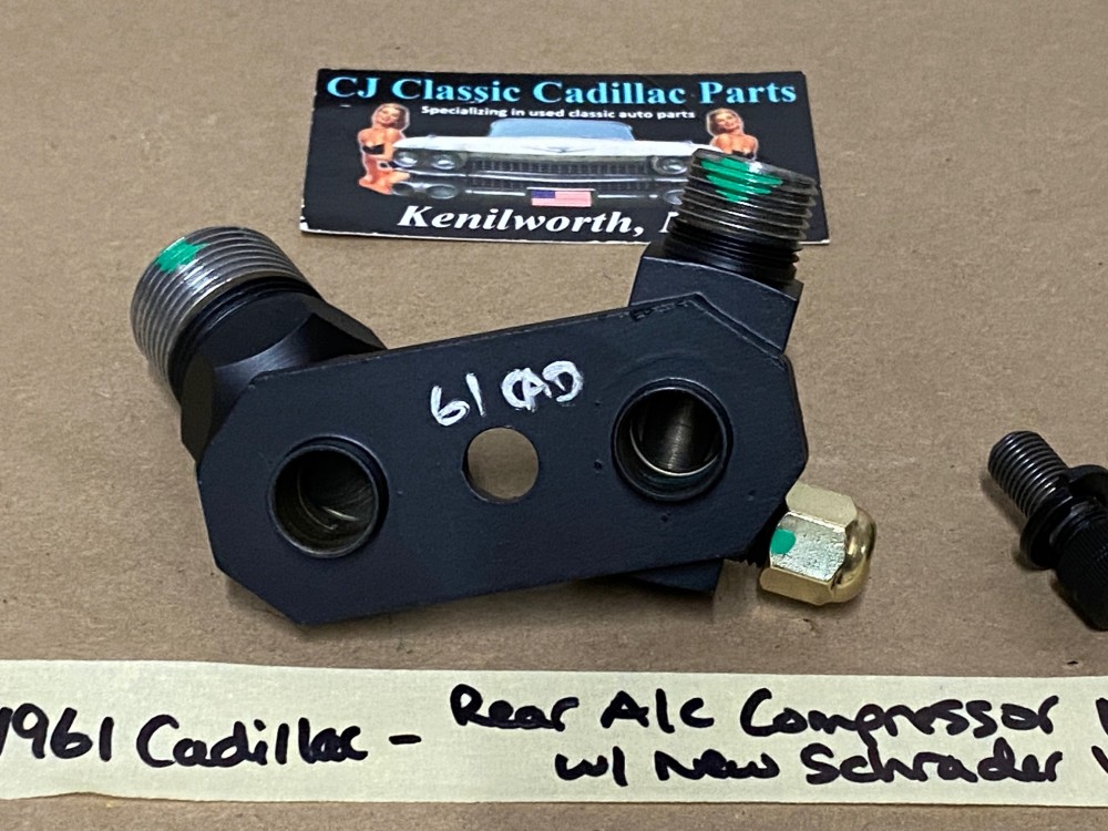 OEM 1961 Cadillac Deville Eldorado Fleetwood REAR A/C COMPRESSOR MANIFOLD VALVE HOSE CONNECTOR #5914679 - Image 11