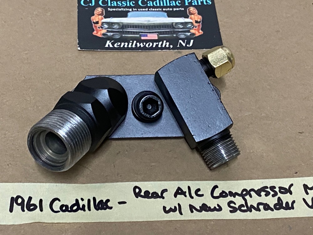 OEM 1961 Cadillac Deville Eldorado Fleetwood REAR A/C COMPRESSOR MANIFOLD VALVE HOSE CONNECTOR #5914679 - Image 18