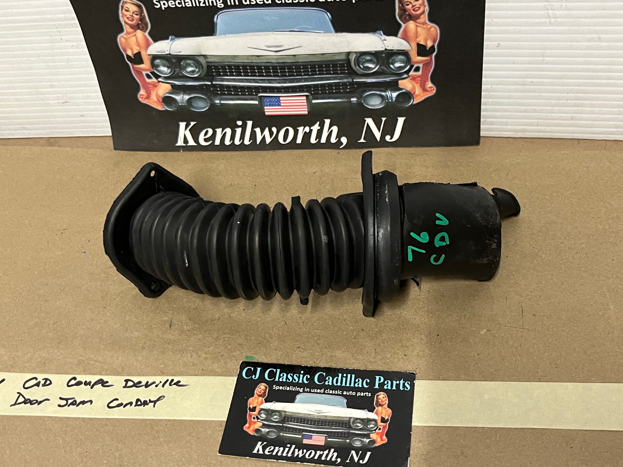 OEM 1971 1972 1973 1974 1975 1976 Cadillac Deville Fleetwood 1971 1972 1973 1974 1975 1976 1977 1978 Eldorado FRONT DOOR JAM WIRE HARNESS COVER CONDUIT #9837507 - Image 2