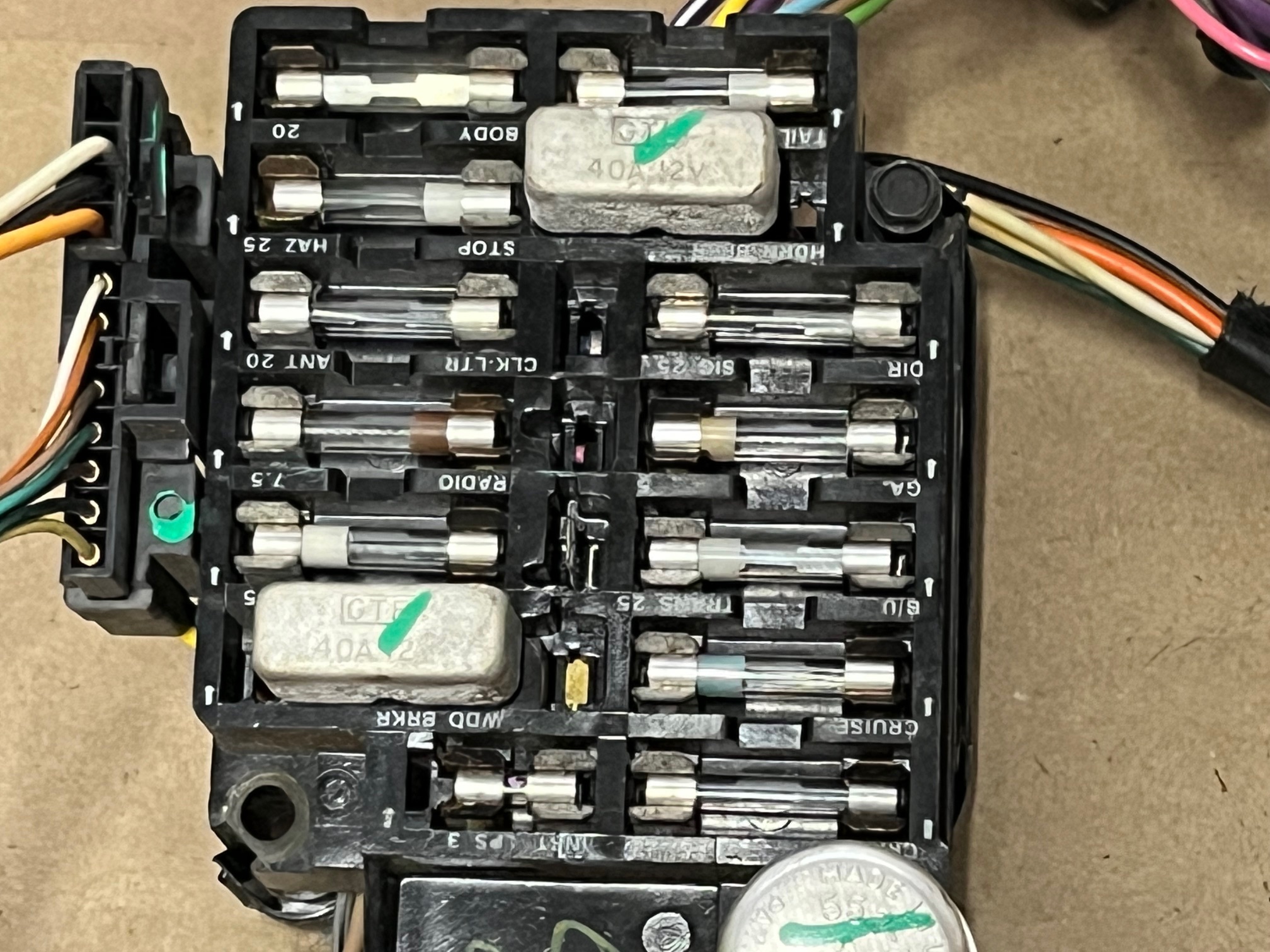 OEM 1975 Cadillac Eldorado Deville Fleetwood Calais Commercial Chassis UNDER DASH FUSE BOX PANEL - Image 15