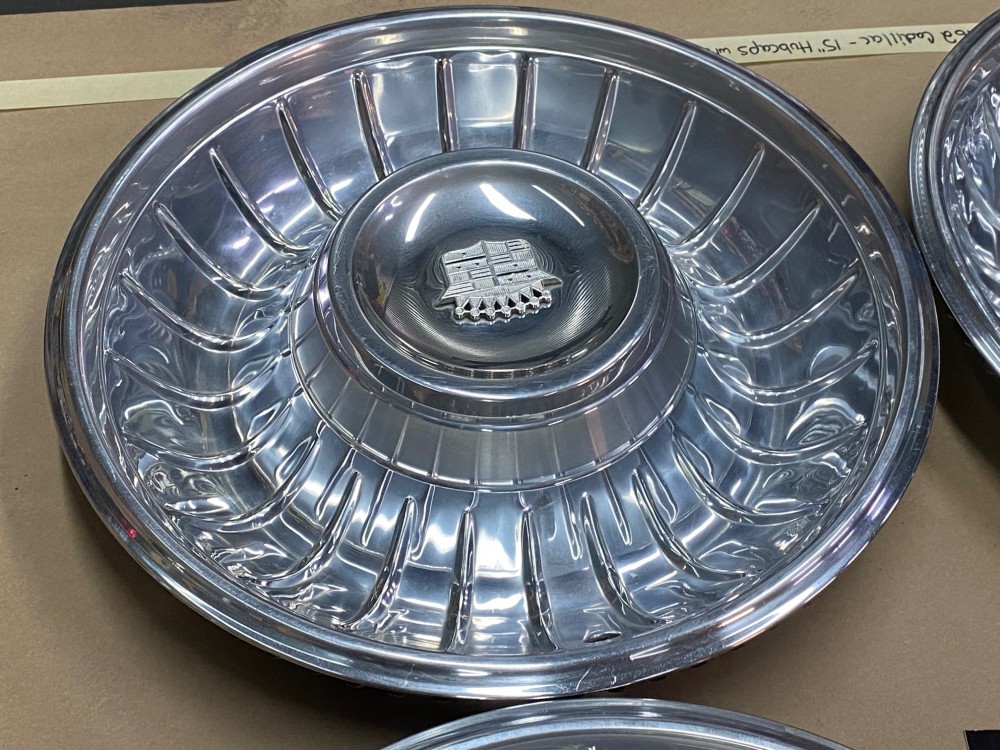 OEM 1961 1962 Cadillac Deville Eldorado Fleetwood 15" HUBCAPS WHEEL COVER WITH CREST EMBLEMS (SET OF 4) - Image 20