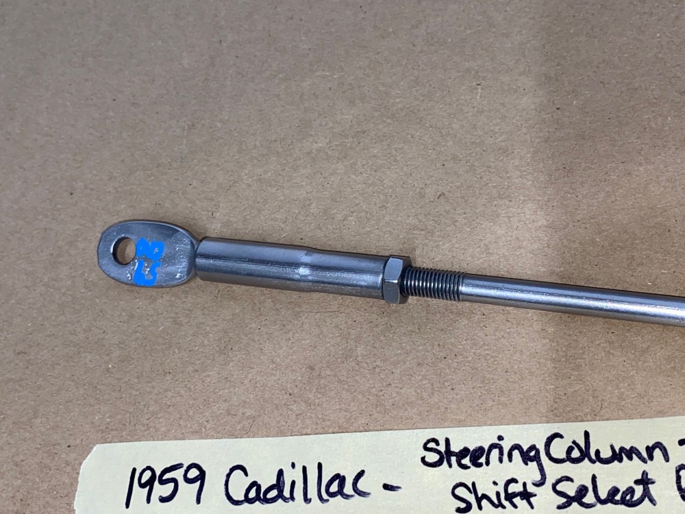 OEM 1959 Cadillac Deville Eldorado Fleetwood 390 ENGINE HYDRAMATIC TRANS STEERING COLUMN TO TRANSMISSION SHIFT SELECT ROD LINKAGE #1471388 - Image 9