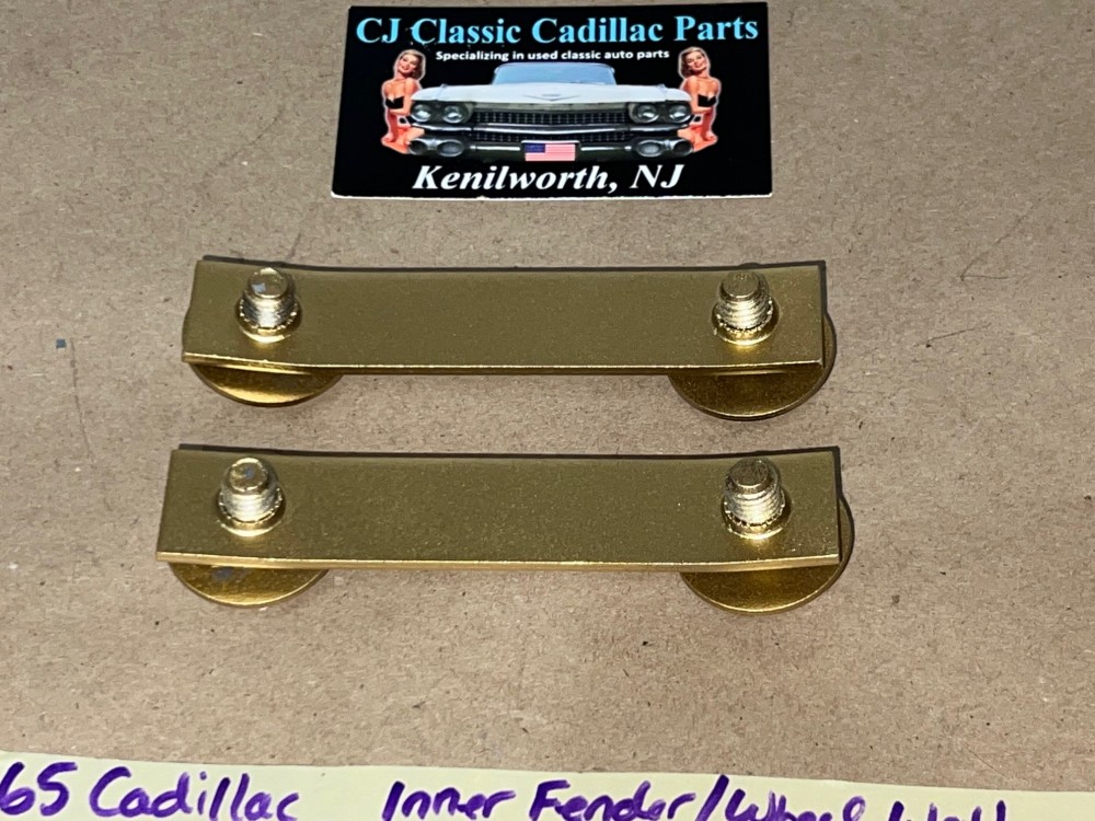 OEM 1963 1964 1965 1966 1967 1968 Cadillac Deville Fleetwood Calais 1963 1964 1965 1966 Eldorado INNER FENDER WHEEL WELL HOOD HINGE BRACKET MOUNTING STRAP RETAINERS #3511807 - Image 15