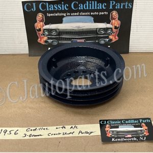 RESTORED 1954 1955 1956 CADILLAC CRANK CRANKSHAFT PULLEY TRIPLE (3) GROOVE A/C CARS #1461163