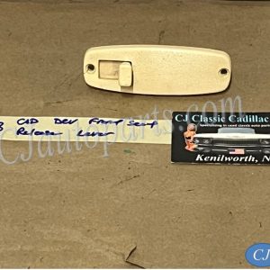 OEM 1971 1972 1973 1974 1975 1976 Cadillac Deville Calais 1971 1972 1973 1974 1975 1976 1977 1978 Eldorado FRONT SEAT BACK RELEASE LEVER HANDLE KNOB - OFF WHITE - #9836756/#9836755
