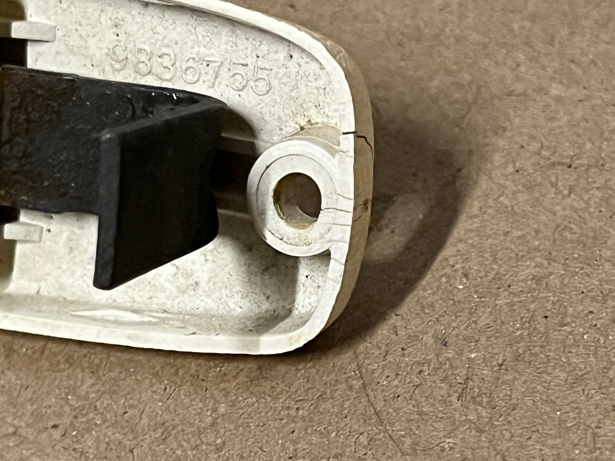OEM 1971 1972 1973 1974 1975 1976 Cadillac Deville Calais 1971 1972 1973 1974 1975 1976 1977 1978 Eldorado FRONT SEAT BACK RELEASE LEVER HANDLE KNOB - OFF WHITE - #9836756/#9836755 - Image 8