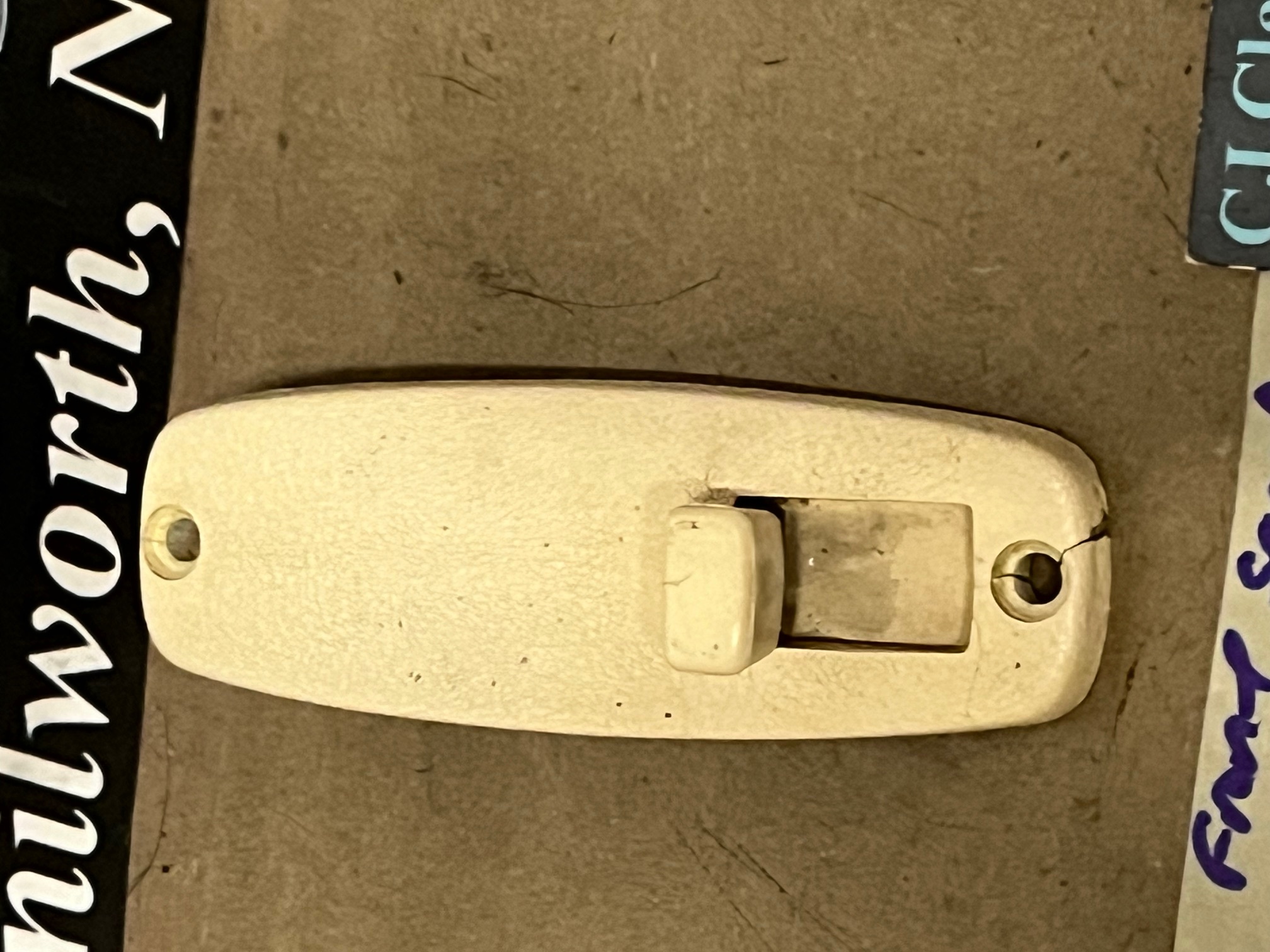 OEM 1971 1972 1973 1974 1975 1976 Cadillac Deville Calais 1971 1972 1973 1974 1975 1976 1977 1978 Eldorado FRONT SEAT BACK RELEASE LEVER HANDLE KNOB - OFF WHITE - #9836756/#9836755 - Image 4