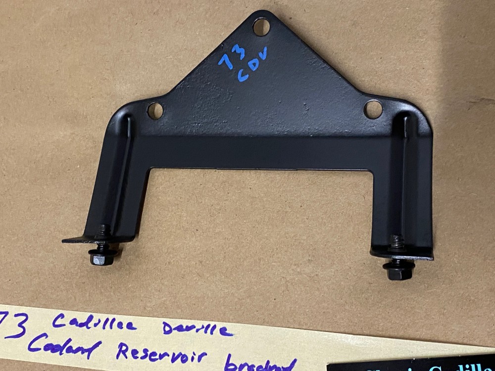 OEM 1973 Cadillac Deville Fleetwood Eldorado Calais RADIATOR COOLANT OVERFLOW RESERVOIR BOTTLE MOUNTING BRACKET #1601997 - Image 7