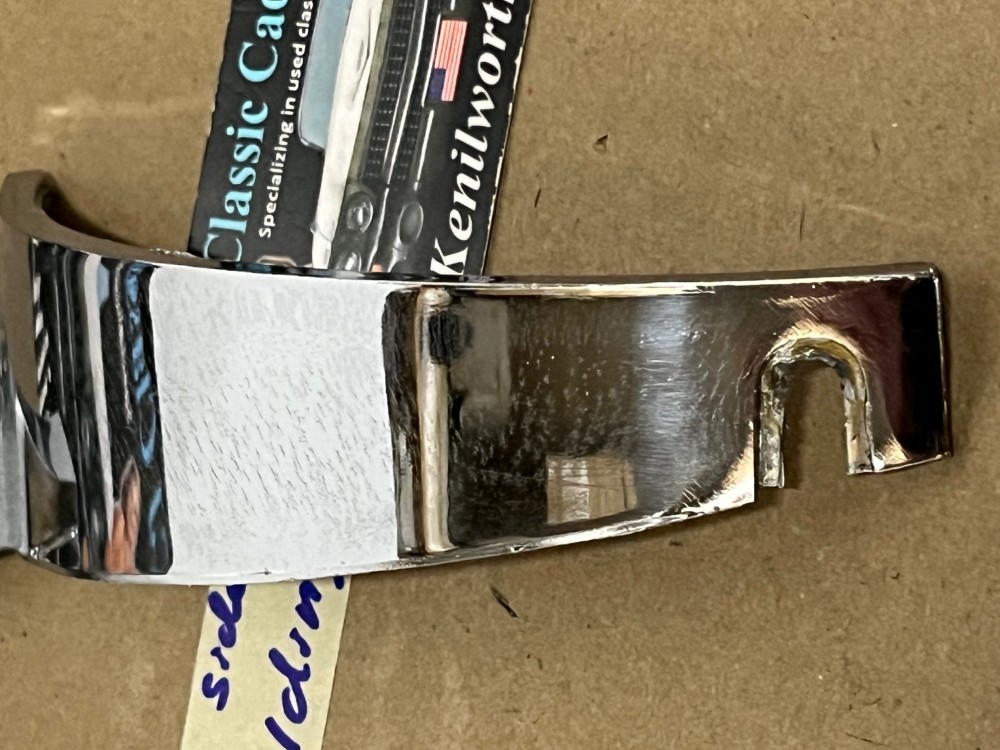 OEM 1960 Cadillac Deville Eldorado Fleetwood LEFT SIDE HEADLIGHT BUCKET HOUSING CHROME TRIM HOOD EXTENSION MOLDING #1473377/#3511912 - Image 5