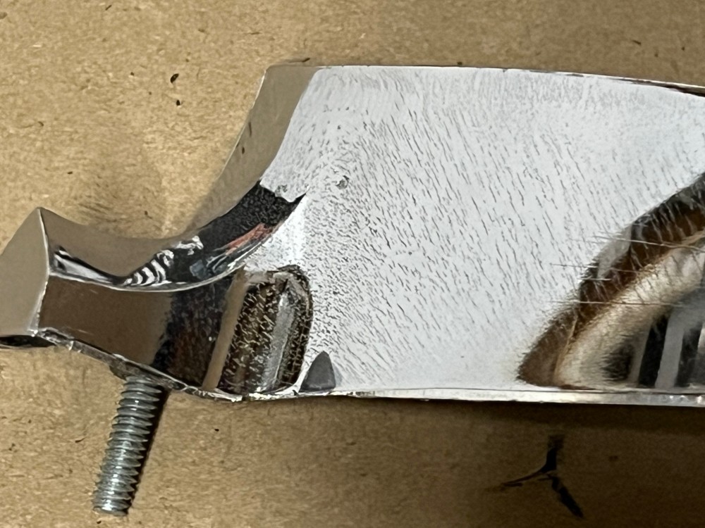 OEM 1960 Cadillac Deville Eldorado Fleetwood LEFT SIDE HEADLIGHT BUCKET HOUSING CHROME TRIM HOOD EXTENSION MOLDING #1473377/#3511912 - Image 3