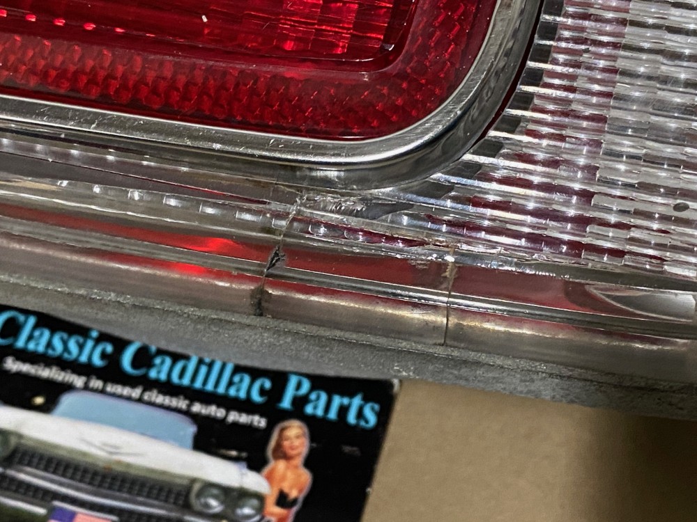 OEM 1966 Cadillac Deville Eldorado Fleetwood Calais REAR BUMPER TAIL LIGHT BRAKE REVERSE LIGHT LENS HOUSING #5957504/#5957531/#5957346/#911046 - Image 9