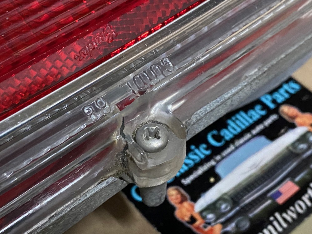 OEM 1966 Cadillac Deville Eldorado Fleetwood Calais REAR BUMPER TAIL LIGHT BRAKE REVERSE LIGHT LENS HOUSING #5957504/#5957531/#5957346/#911046 - Image 12