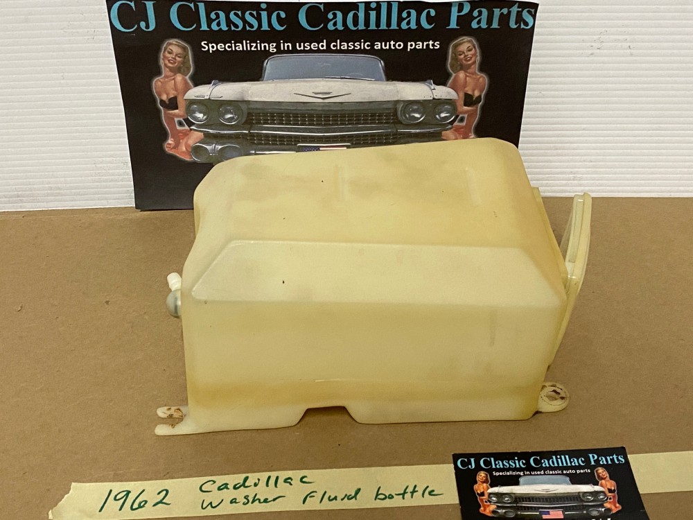 OEM 1962 Cadillac DEVILLE ELDORADO FLEETWOOD WINDSHIELD WASHER FLUID BOTTLE RESERVOIR TANK & CAP LID #1479109 - Image 4