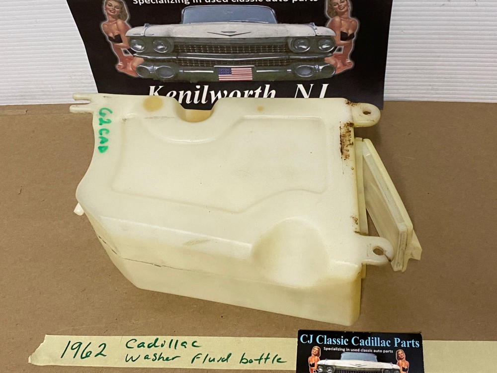 OEM 1962 Cadillac DEVILLE ELDORADO FLEETWOOD WINDSHIELD WASHER FLUID BOTTLE RESERVOIR TANK & CAP LID #1479109 - Image 6