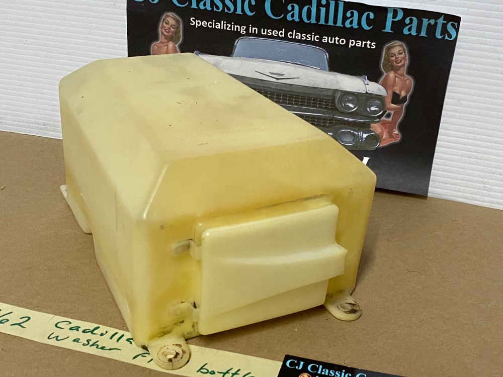 OEM 1962 Cadillac DEVILLE ELDORADO FLEETWOOD WINDSHIELD WASHER FLUID BOTTLE RESERVOIR TANK & CAP LID #1479109 - Image 13