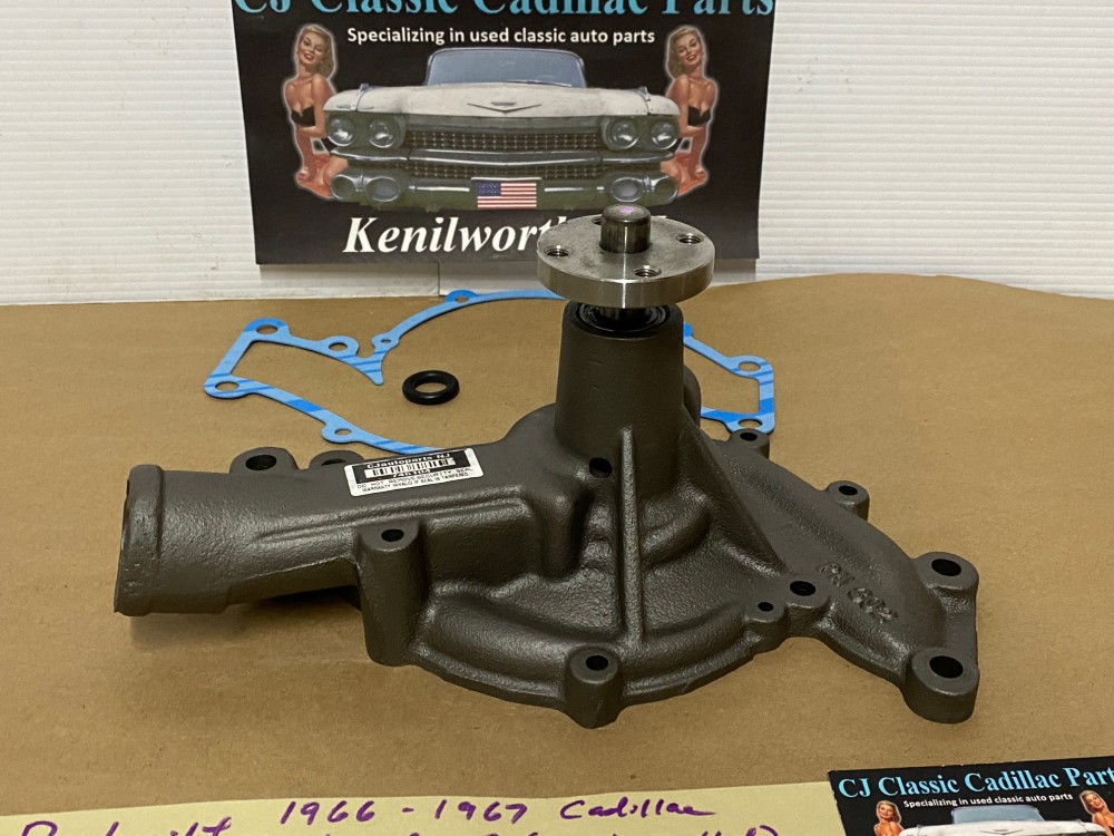 USA REBUILT CAST IRON 1966 1967 CADILLAC ELDORADO DEVILLE FLEETWOOD CALAIS WATER PUMP SINGLE OUTLET WITH GASKET & SEAL - Image 11