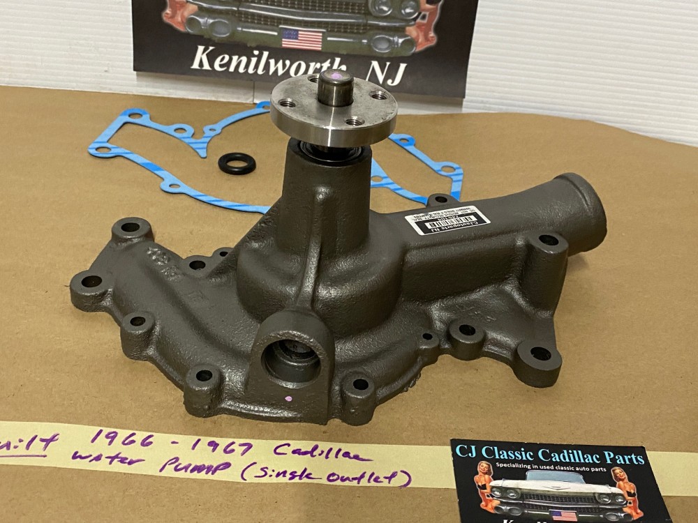 USA REBUILT CAST IRON 1966 1967 CADILLAC ELDORADO DEVILLE FLEETWOOD CALAIS WATER PUMP SINGLE OUTLET WITH GASKET & SEAL - Image 2