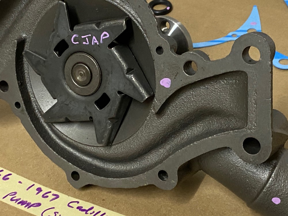 USA REBUILT CAST IRON 1966 1967 CADILLAC ELDORADO DEVILLE FLEETWOOD CALAIS WATER PUMP SINGLE OUTLET WITH GASKET & SEAL - Image 10