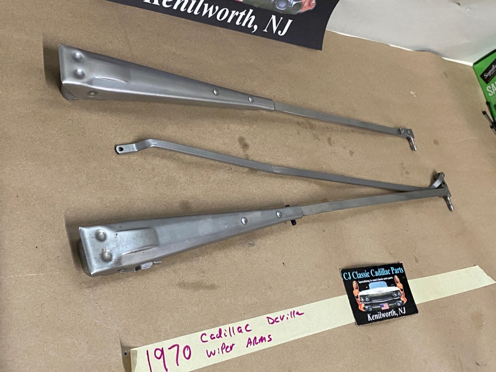 OEM 1969 1970 Cadillac Deville Fleetwood Calais WINDSHIELD WIPER ARMS - LEFT & RIGHT #1491468 RH/#481201 LH - Image 21