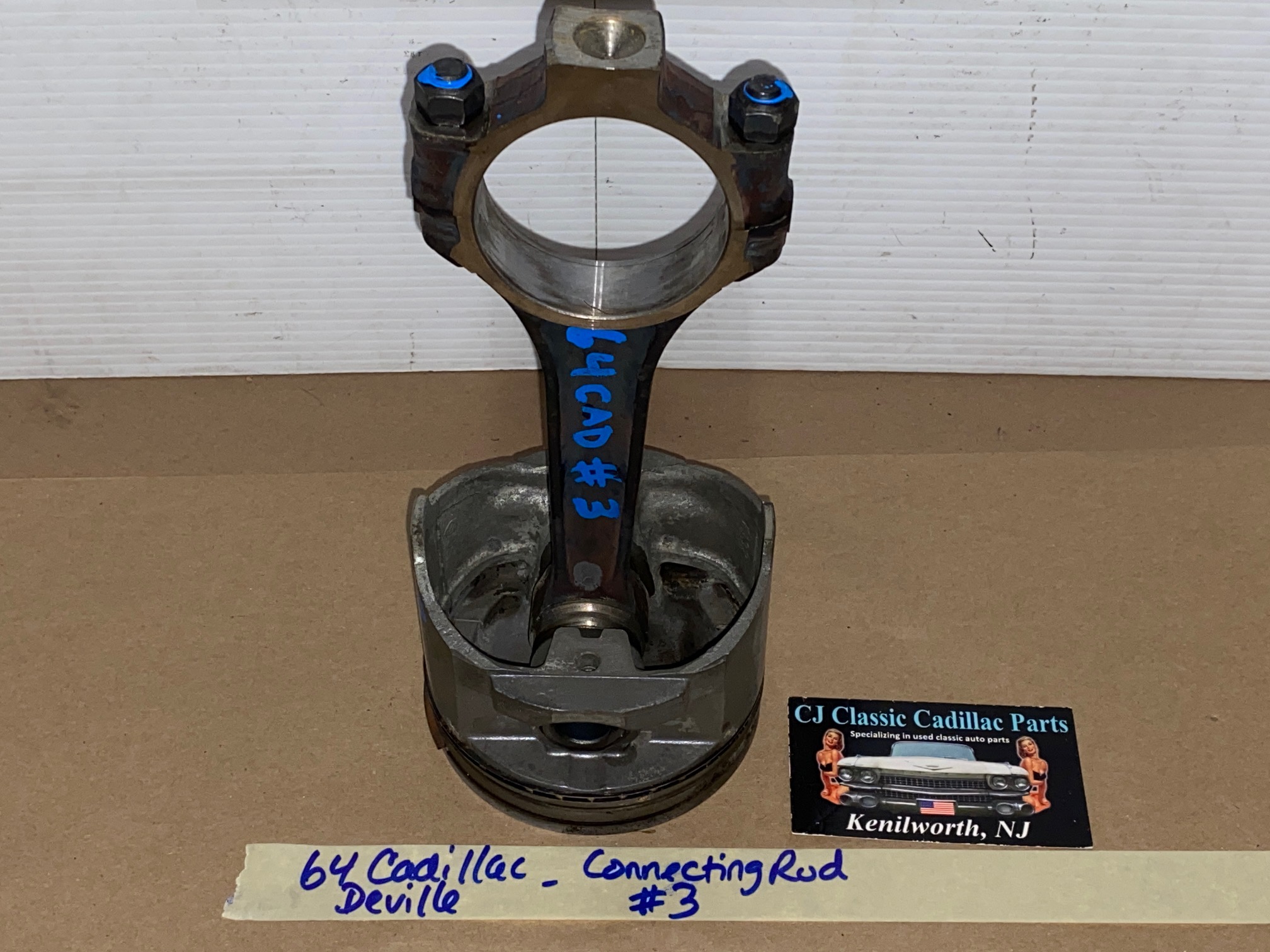 OEM 1964 1965 1966 1967 Cadillac Deville Fleetwood Eldorado Calais 429 ENGINE CONNECTING ROD & PISTON #3 - Image 15