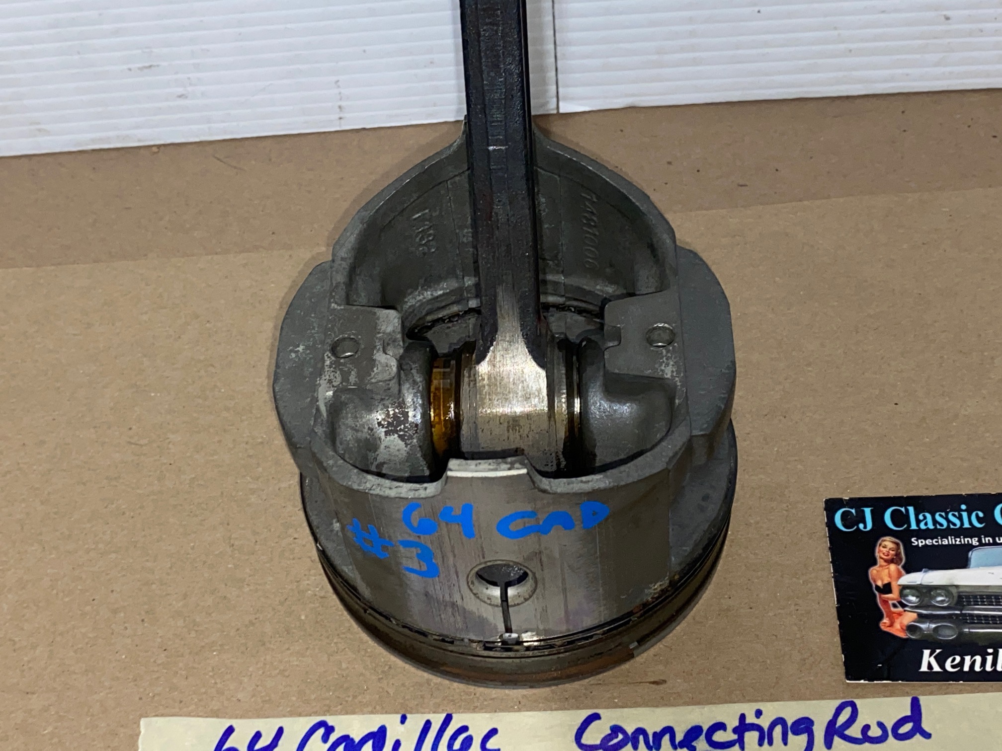 OEM 1964 1965 1966 1967 Cadillac Deville Fleetwood Eldorado Calais 429 ENGINE CONNECTING ROD & PISTON #3 - Image 8