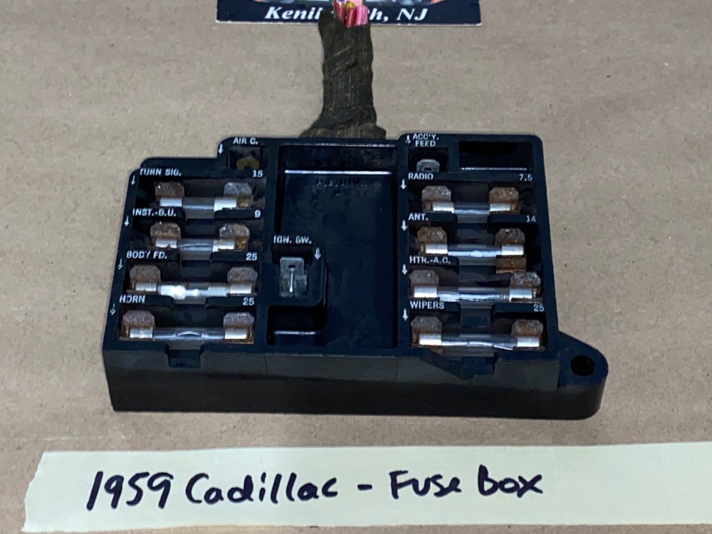 OEM 1959 1960 Cadillac Deville Eldorado Fleetwood UNDER DASH FUSE BOX PANEL - Image 2