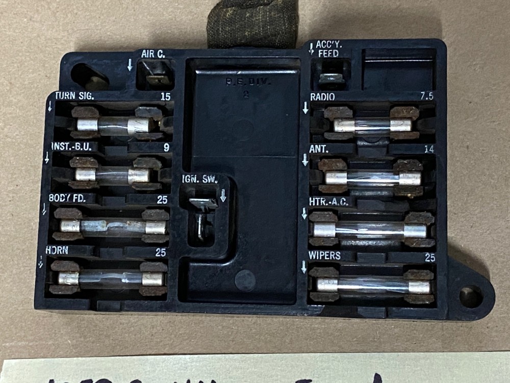 OEM 1959 1960 Cadillac Deville Eldorado Fleetwood UNDER DASH FUSE BOX PANEL - Image 3