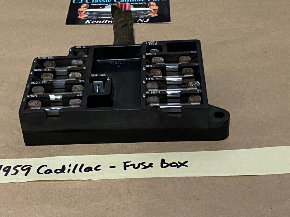 OEM 1959 1960 Cadillac Deville Eldorado Fleetwood UNDER DASH FUSE BOX PANEL - Image 7