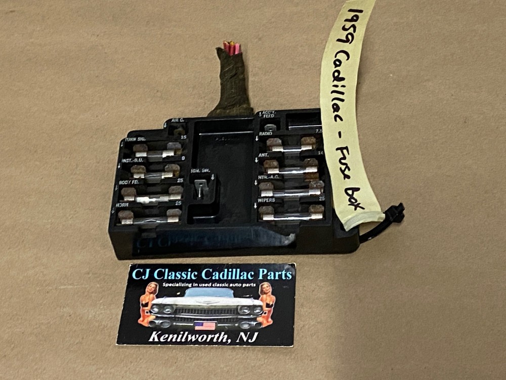 OEM 1959 1960 Cadillac Deville Eldorado Fleetwood UNDER DASH FUSE BOX PANEL - Image 15