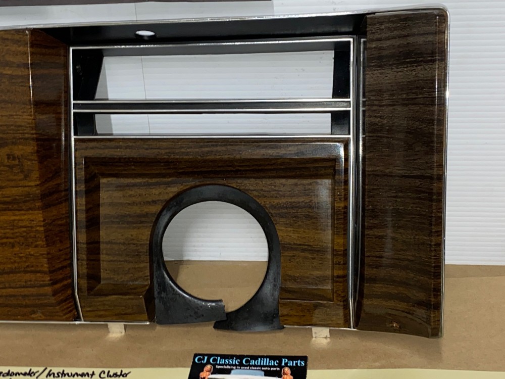 OEM 1977 1978 1979 1980 Cadillac Deville Fleetwood DASH SPEEDOMETER INSTRUMENT CLUSTER WOODGRAIN BEZEL W/ VENT #1609878/#9760113-1 - Image 3