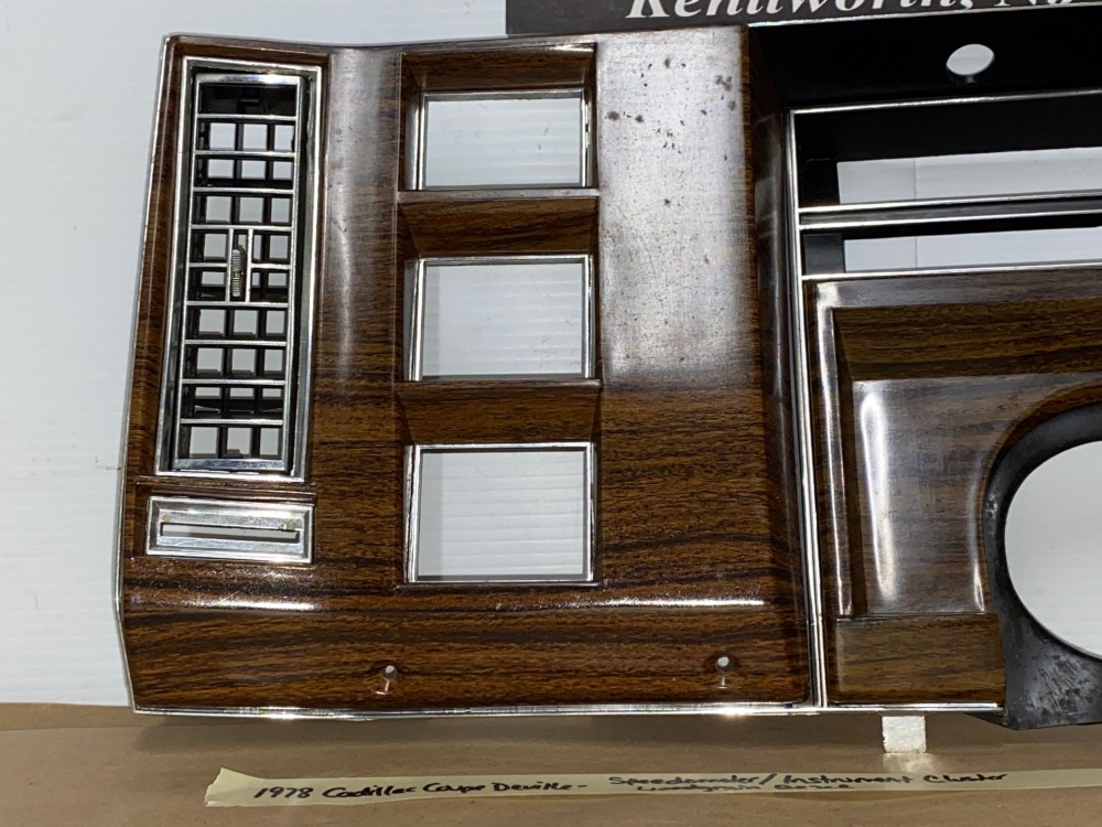OEM 1977 1978 1979 1980 Cadillac Deville Fleetwood DASH SPEEDOMETER INSTRUMENT CLUSTER WOODGRAIN BEZEL W/ VENT #1609878/#9760113-1 - Image 9