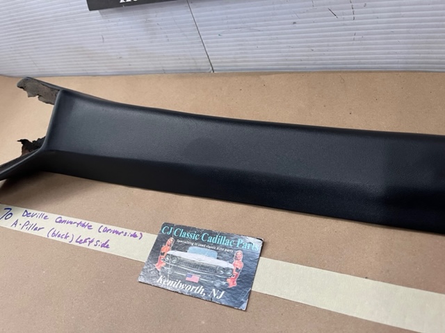 OEM 1969 1970 Cadillac Deville Convertible LEFT DRIVER SIDE INTERIOR WINDSHIELD POST A PILLAR TRIM - Image 3
