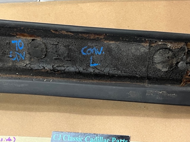 OEM 1969 1970 Cadillac Deville Convertible LEFT DRIVER SIDE INTERIOR WINDSHIELD POST A PILLAR TRIM - Image 19