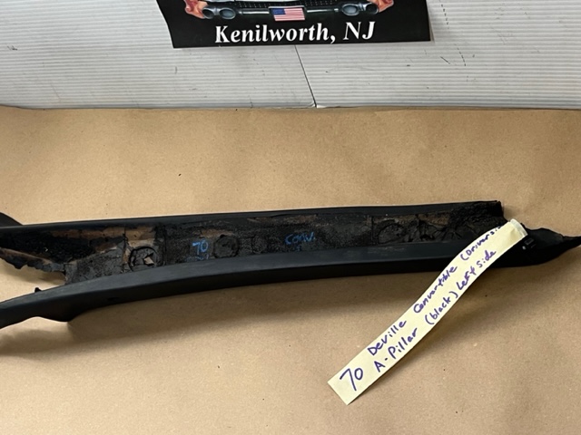 OEM 1969 1970 Cadillac Deville Convertible LEFT DRIVER SIDE INTERIOR WINDSHIELD POST A PILLAR TRIM - Image 23