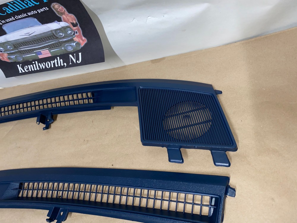 OEM 1971 1972 1973 Cadillac Deville Calais Fleetwood Eldorado DASH DEFROSTER SPEAKER GRILL VENT TRIM *DARK BLUE* #1600717 (Right)/ #1600702 (Left) - Image 24