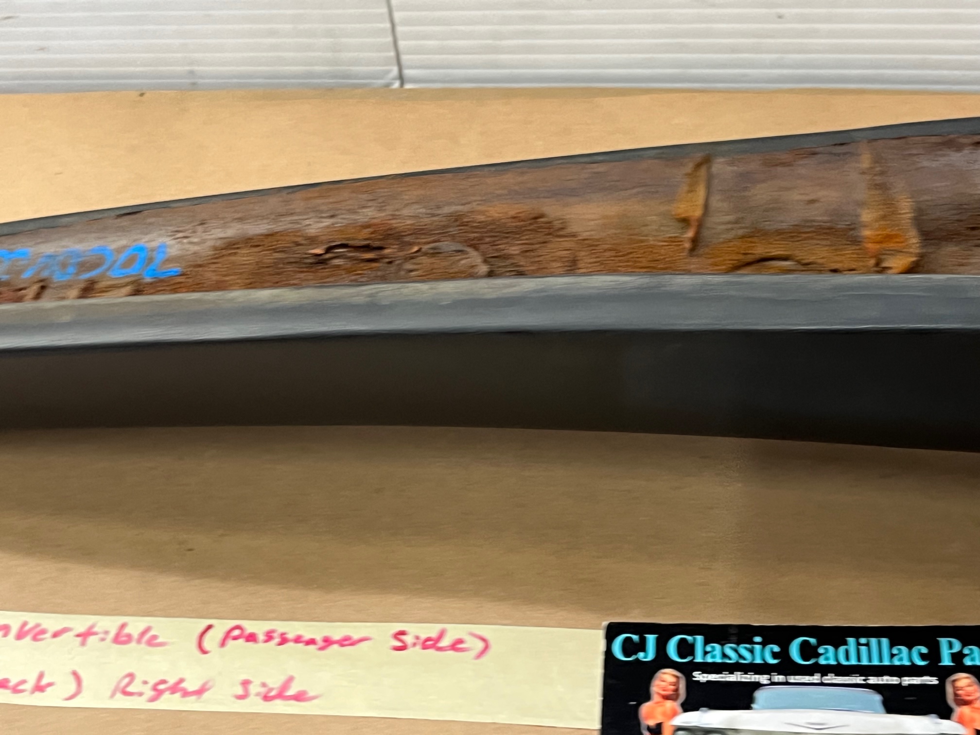 OEM 1969 1970 Cadillac Deville Convertible RIGHT DRIVER SIDE INTERIOR WINDSHIELD POST A PILLAR TRIM - Image 12