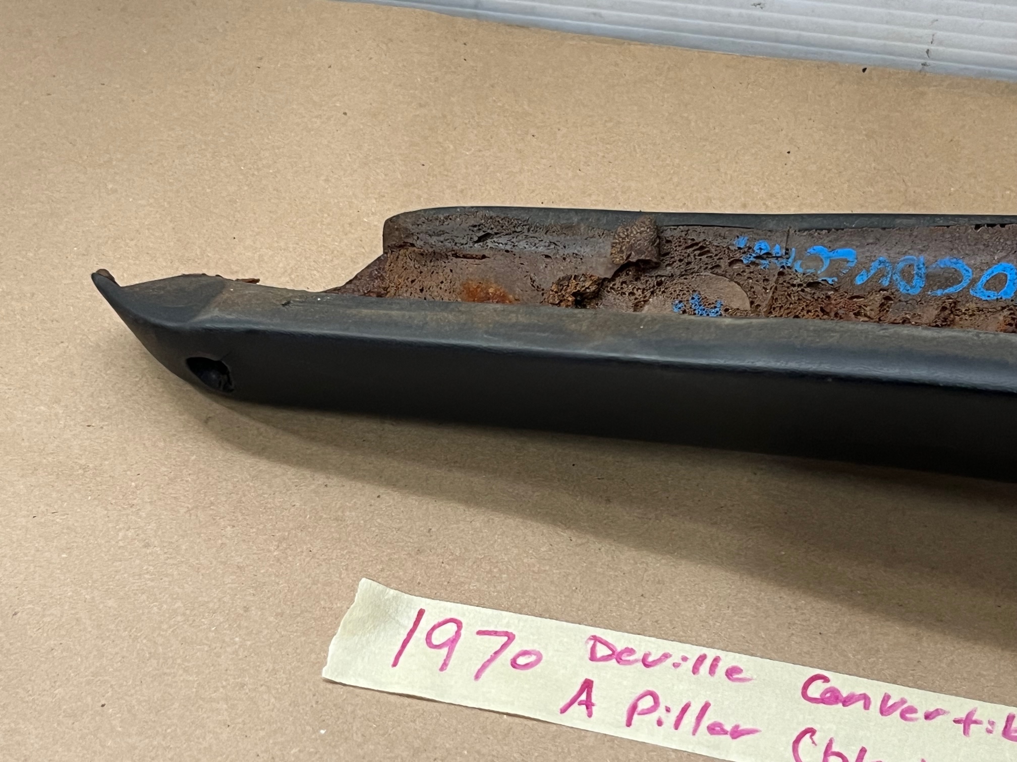 OEM 1969 1970 Cadillac Deville Convertible RIGHT DRIVER SIDE INTERIOR WINDSHIELD POST A PILLAR TRIM - Image 13