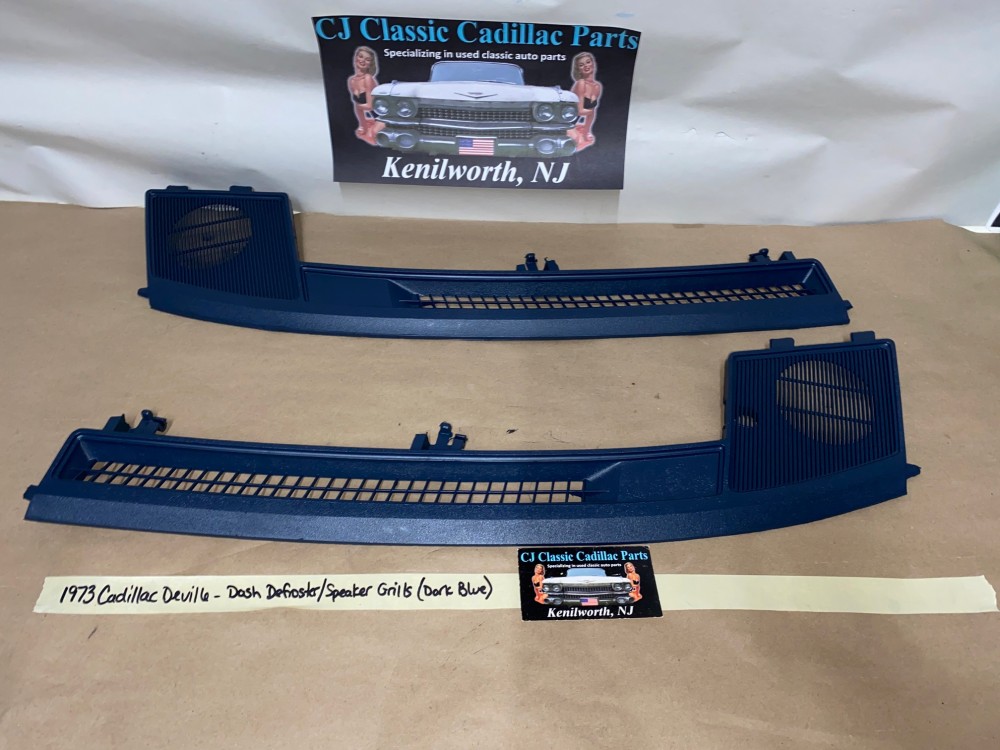 OEM 1971 1972 1973 Cadillac Deville Calais Fleetwood Eldorado DASH DEFROSTER SPEAKER GRILL VENT TRIM *DARK BLUE* #1600717 (Right)/ #1600702 (Left) - Image 6