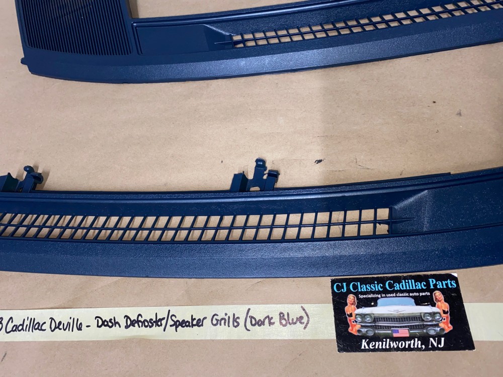 OEM 1971 1972 1973 Cadillac Deville Calais Fleetwood Eldorado DASH DEFROSTER SPEAKER GRILL VENT TRIM *DARK BLUE* #1600717 (Right)/ #1600702 (Left) - Image 8