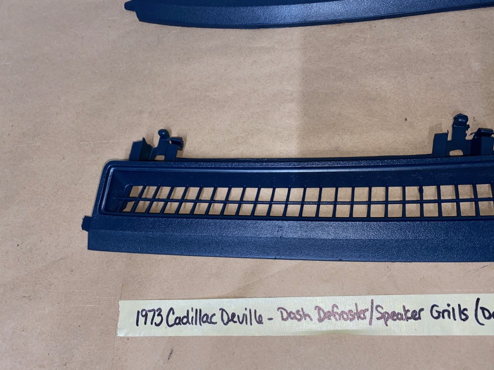 OEM 1971 1972 1973 Cadillac Deville Calais Fleetwood Eldorado DASH DEFROSTER SPEAKER GRILL VENT TRIM *DARK BLUE* #1600717 (Right)/ #1600702 (Left) - Image 13