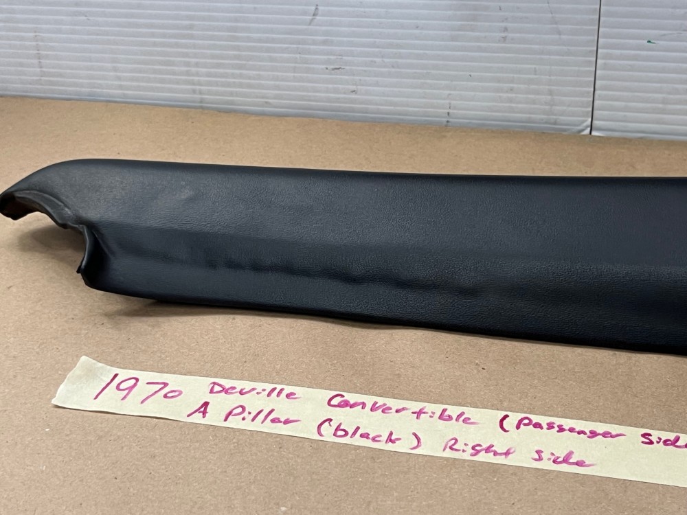 OEM 1969 1970 Cadillac Deville Convertible RIGHT DRIVER SIDE INTERIOR WINDSHIELD POST A PILLAR TRIM - Image 21