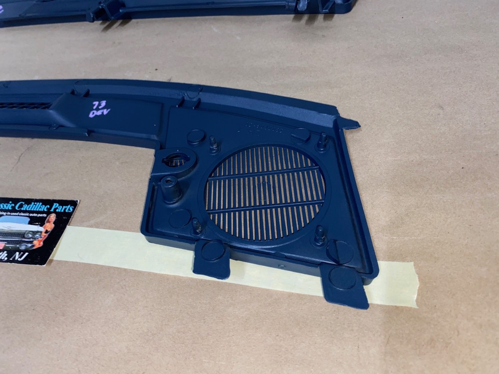 OEM 1971 1972 1973 Cadillac Deville Calais Fleetwood Eldorado DASH DEFROSTER SPEAKER GRILL VENT TRIM *DARK BLUE* #1600717 (Right)/ #1600702 (Left) - Image 18