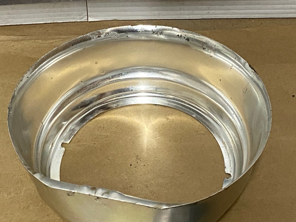 OEM 1961 Cadillac Deville Eldorado Fleetwood FRONT BUMPER TURN SIGNAL BEZEL ESCUTCHEON TRIM #1475503 - Image 4