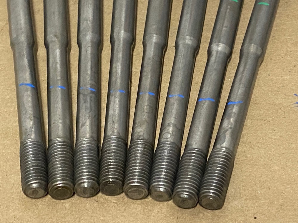 OEM 1964 1965 1966 Cadillac Deville Fleetwood Eldorado Calais 429 Engine CYLINDER HEAD BOLTS - COMPLETE SET (LEFT & RIGHT)1480973/1480979/1480975/1480974 - Image 6