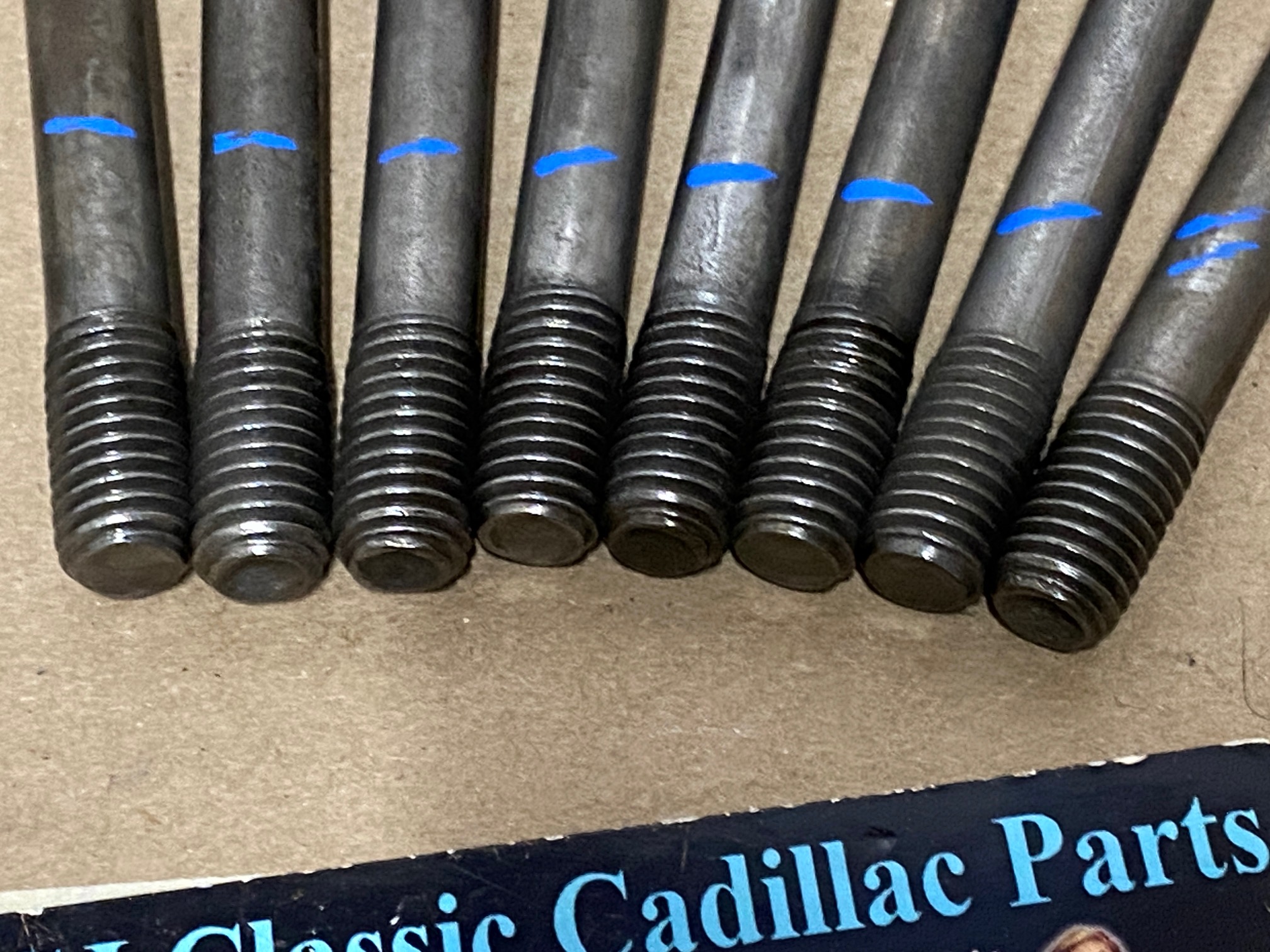 OEM 1964 1965 1966 Cadillac Deville Fleetwood Eldorado Calais 429 Engine CYLINDER HEAD BOLTS - COMPLETE SET (LEFT & RIGHT)1480973/1480979/1480975/1480974 - Image 9