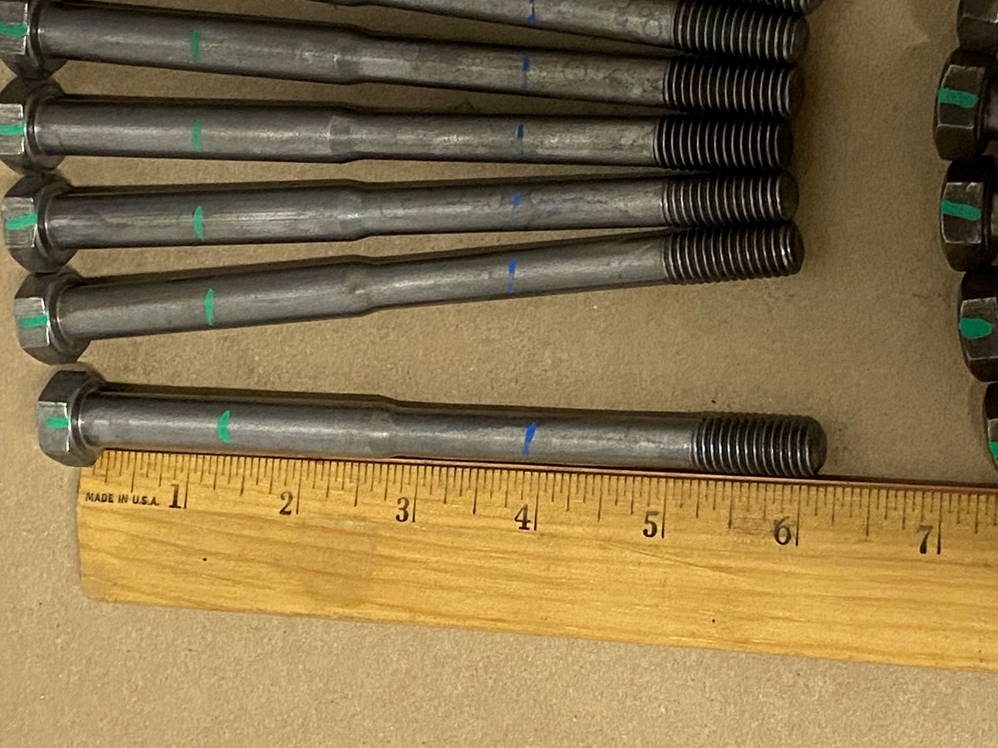 OEM 1964 1965 1966 Cadillac Deville Fleetwood Eldorado Calais 429 Engine CYLINDER HEAD BOLTS - COMPLETE SET (LEFT & RIGHT)1480973/1480979/1480975/1480974 - Image 10