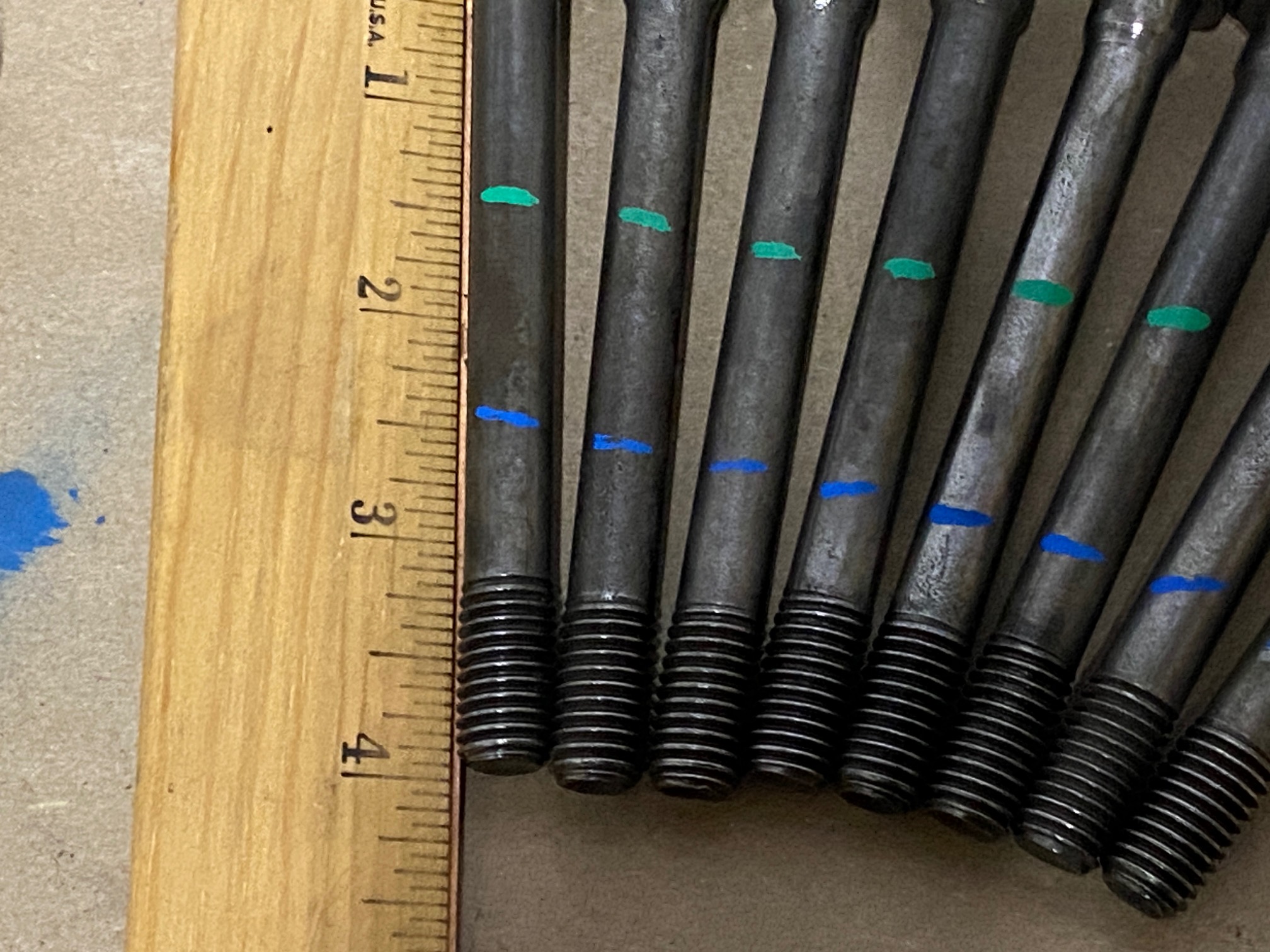 OEM 1964 1965 1966 Cadillac Deville Fleetwood Eldorado Calais 429 Engine CYLINDER HEAD BOLTS - COMPLETE SET (LEFT & RIGHT)1480973/1480979/1480975/1480974 - Image 12