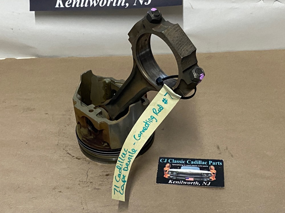 OEM 1968 1969 1970 1971 1972 1973 1974 1975 1976 Cadillac Deville Eldorado Fleetwood Calais 472/500 Engine CONNECTING ROD & PISTON #7 #1497207/#3633111 - Image 18
