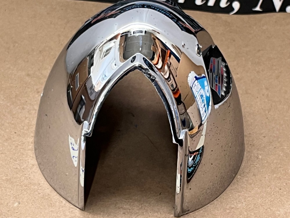 OEM 1959 Cadillac Deville Eldorado Fleetwood STEERING WHEEL CHROME HORN BUTTON TRIM WITH EMBLEM #1471656 - Image 10