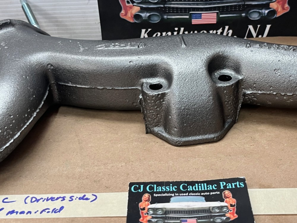 OEM 1957 1959 1960 CADILLAC DEVILLE ELDORADO FLEETWOOD 390 ENGINE LEFT DRIVER SIDE EXHAUST MANIFOLD #1464237 - Image 10